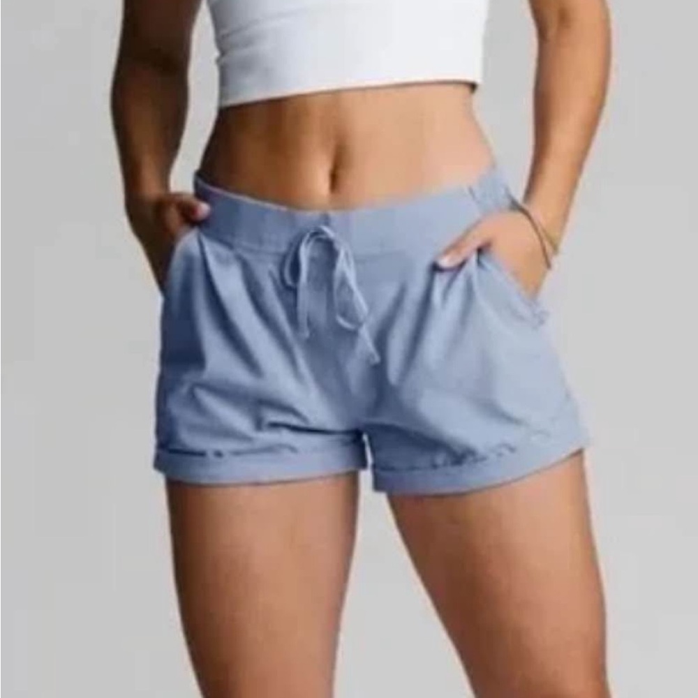 ZYIA Light Blue Athletic Drawstring Shorts